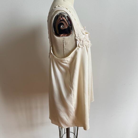 STELLA McCARTNEY Ivory Silk and Lace Cottage Core Tank Top - Picture 4 of 11